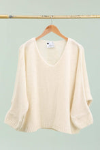 Load image into Gallery viewer, Eloise Oversized V Neck Sweater Wool Mohair Blend - Italian