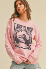 Load image into Gallery viewer, Lake Tahoe Graphic Sweatshirt: TEA ROSE / M