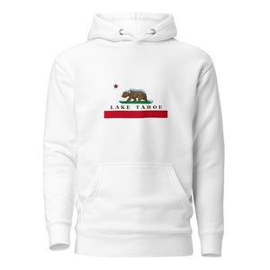 Unisex Hoodie CA Flag with Bear - Lake Tahoe