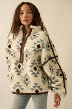 Load image into Gallery viewer, Geo-Print Sherpa Fleece Half-Zip Pullover