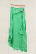 Load image into Gallery viewer, Italian Linen Wrap Skirt with Buckle Loop