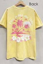 Load image into Gallery viewer, Love is Like the Tide Lemon Mineral-Dyed Tee