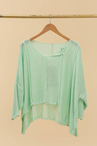 Bizou Asymmetrical Cotton Sweater - France