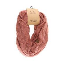 Load image into Gallery viewer, Solid Cable Knit CC Infinity Scarf