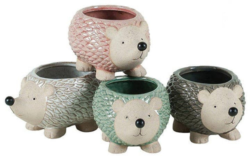 Ceramic Hedgehog Pot - Set of 4, 5