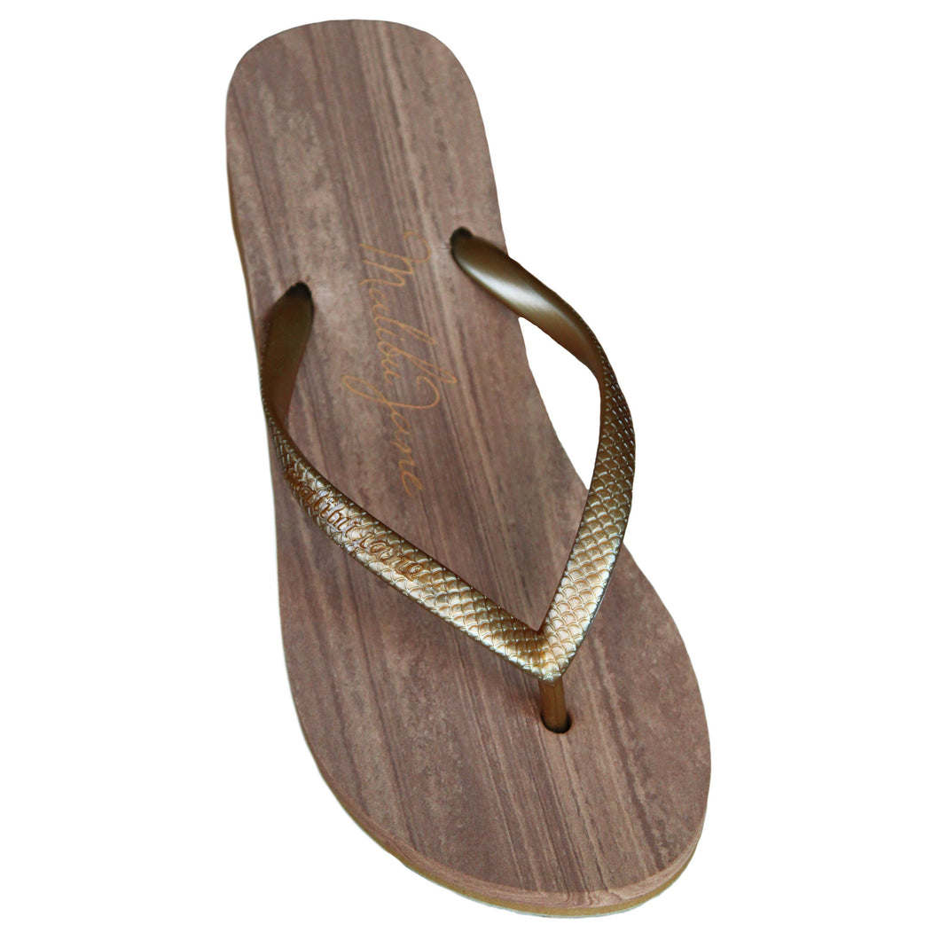 Huntington Flip Flops Bronze