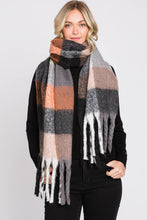 Load image into Gallery viewer, Plaid Oblong Fringe Scarf