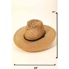 Load image into Gallery viewer, Loose Weave Braid Band Sun Hat