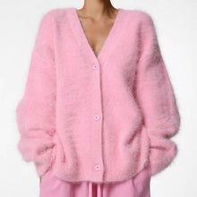 Load image into Gallery viewer, Willow Cozy Faux Mink Cardigan Sweater