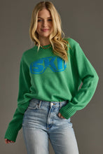 Load image into Gallery viewer, Kelly Green Ski Goggle Sweater