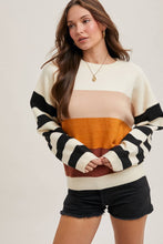 Load image into Gallery viewer, COLOR BLOCK SWEATER PULLOVER