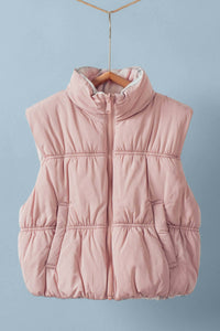 Reversible Cropped Puffer Vest