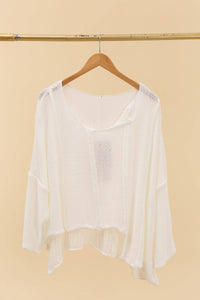 Bizou Asymmetrical Cotton Sweater - France