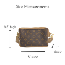 Load image into Gallery viewer, Bailey Belt Bag In Bronze Leather | Upcycled LV Full Front