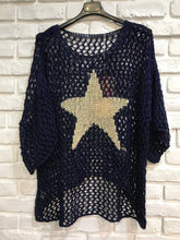 Load image into Gallery viewer, French Cotton Knit Sweater with Star