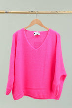 Load image into Gallery viewer, Eloise Oversized V Neck Sweater Wool Mohair Blend - Italian