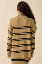 Load image into Gallery viewer, Tandy Striped Knit Quarter-Zip Sweater
