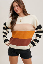 Load image into Gallery viewer, COLOR BLOCK SWEATER PULLOVER