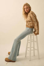 Load image into Gallery viewer, Flora Jacquard Fuzzy Mock-Neck Sweater