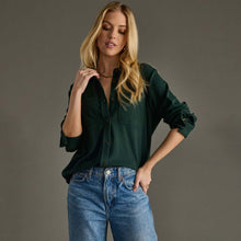 Load image into Gallery viewer, Hunter Green Super Soft Button Down Top