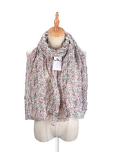 Load image into Gallery viewer, Scarvii - Floral Crinkle Lightweight Scarf