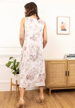 Load image into Gallery viewer, Italian Linen Sleeveless floral dress