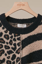 Load image into Gallery viewer, Mixed Animal Print Knit Sweater
