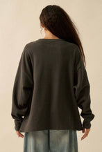Load image into Gallery viewer, Flying Birds Waffle-Knit Vintage-Wash Sweatshirt