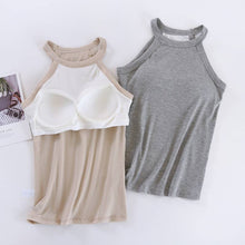 Load image into Gallery viewer, Basic Halter Top with built-in bra tank top