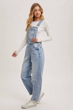 Load image into Gallery viewer, DENIM BARREL OVERALLS