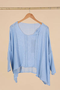 Bizou Asymmetrical Cotton Sweater - France