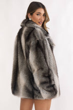 Load image into Gallery viewer, NILLA FAUX FUR COAT GREY