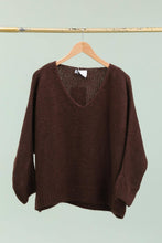 Load image into Gallery viewer, Eloise Oversized V Neck Sweater Wool Mohair Blend - Italian