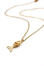 Load image into Gallery viewer, Small Articulated Gold Fish Necklace