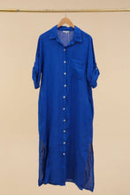 Load image into Gallery viewer, Long Italian LinenShirt Dress - 100% linen