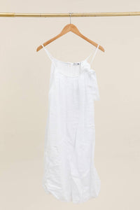 Italian Linen Bow Strap Dress