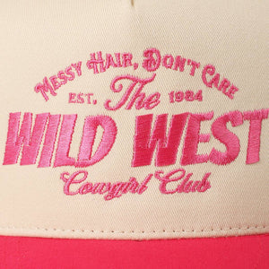 Messy Hair Wild West Cowgirl Club Embroidery Hat