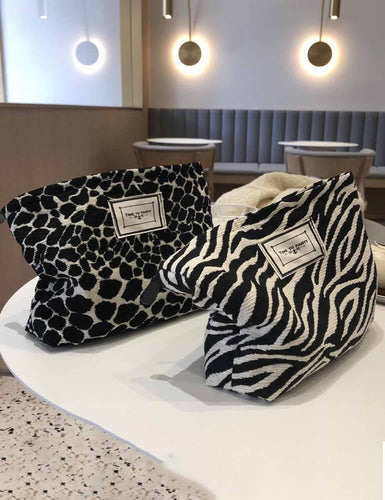 Leopard or Zebra zip Bag