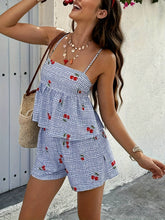 Load image into Gallery viewer, Cherry Check Cami Tank
