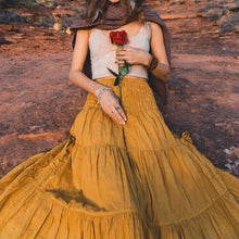 Load image into Gallery viewer, Boho Tiered Skirt with Cargo Pockets