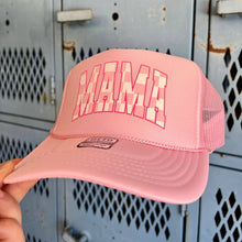 Load image into Gallery viewer, Mama Pink Checkered Otto Foam Front Trucker Hat
