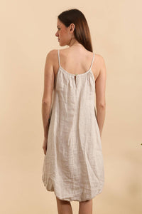 Italian Linen Bow Strap Dress