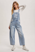 Load image into Gallery viewer, DENIM BARREL OVERALLS