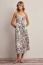 Load image into Gallery viewer, Flora Lace Trim Satin Midi Dress