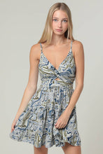 Load image into Gallery viewer, Tina TWIST FRONT CUT OUT WESTERN PRINT DRESS