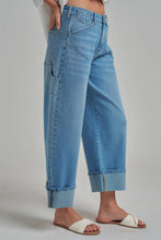 Load image into Gallery viewer, Dark Denim Cuffed Jean