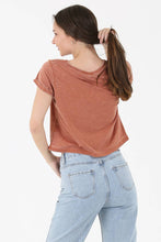 Load image into Gallery viewer, BURNOUT KNIT T SHIRT WITH ONE POCKET