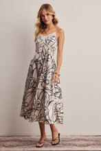 Load image into Gallery viewer, Flora Lace Trim Satin Midi Dress