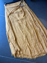 Load image into Gallery viewer, Italian Linen Wrap Skirt with Buckle Loop