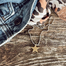 Load image into Gallery viewer, Brass Star Necklace 